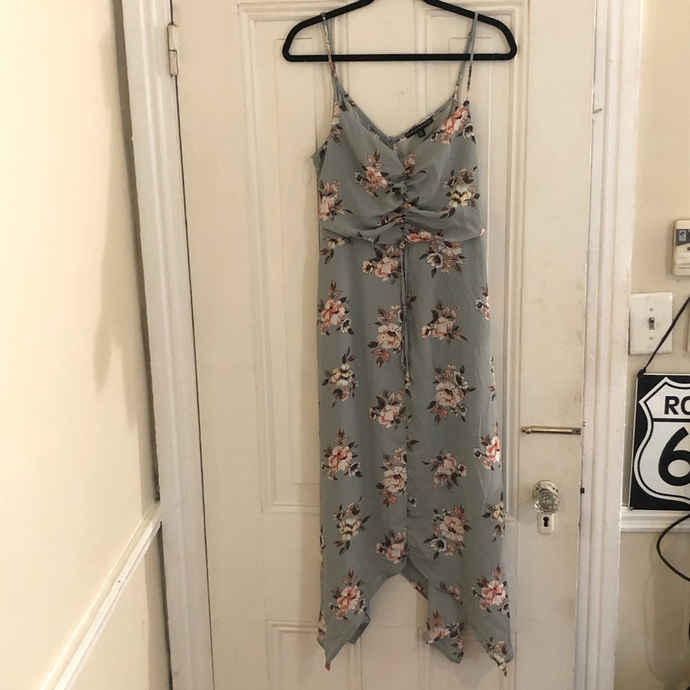 Teal Blue floral maxi dress from Kohls